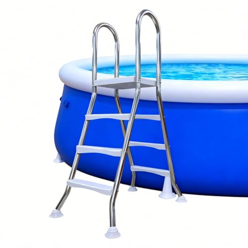 Escalera para piscina 3 niveles acero inoxidable 165 cm miniatura 1