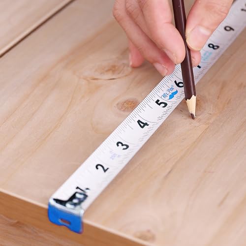 Image of Mr. Pen- Tape Measure, 25-Foot, Light Blue, Steel Measuring Tape, Tape Measure with Fractions, Easy Read Tape Measure, Tape Measure 25 ft, Steel Tape Measure, Retractable Measuring Tape Retractable