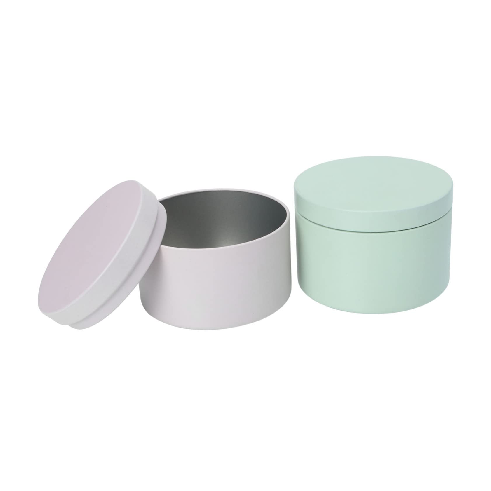 BEBEMOKO 2pcs Tinplate Candle Cans for Wedding Candies Candle Making Containers Compact Easy to Store Party Favors for Engagement Celebrations