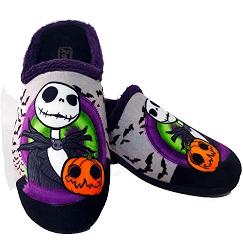 Rodevil Zapatillas Jack Pesadilla Navidad Andar por casa Unisex - Fan Art by Maria Latorre (Talla...