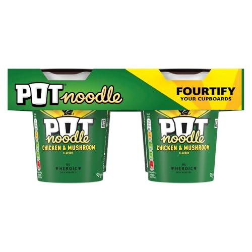 Pot Noodle Pot Noodle Chicken & Mushroom 4 x 90g 360g