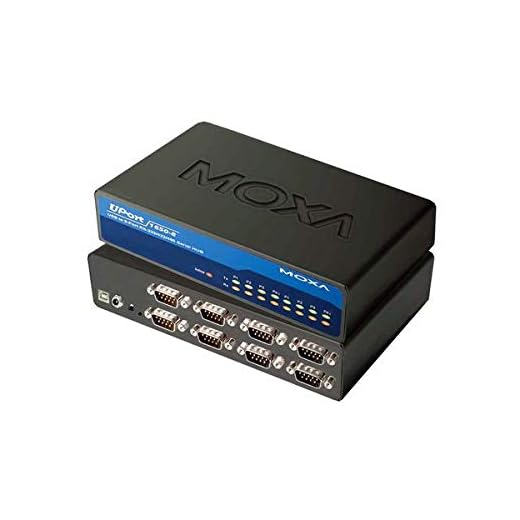 MOXA USB 2.0 på RS-232 hub, 8 gånger, stationär dator, med nätdel VE = 1