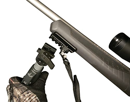 Primos Hunting unisex adult Trigger Stick Gun Mounted Bipod, Black, Medium US