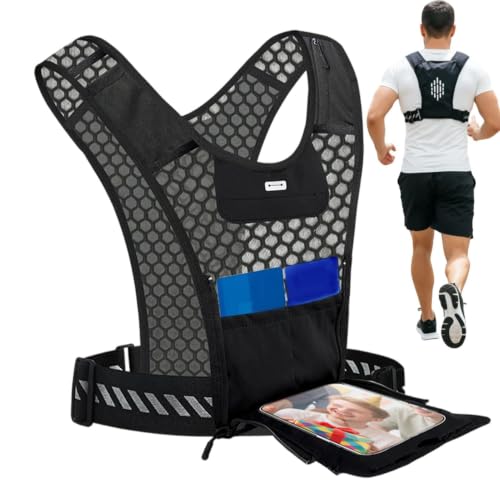 Chaleco porta móvil de running nocturna para evitar rebotes al correr