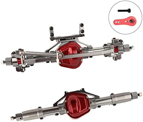 1/10 Metal Front Rear Set Axle RC Crawler Car for Axial SCX10 Upgrade Accessories(Titanium)
