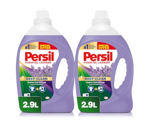 Persil Power Gel Liquid Laundry Detergent Low Foam Lavender for All Washing Machines 5.8L