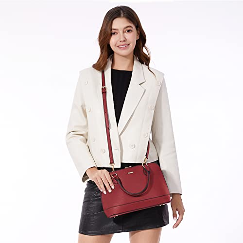 Image of LOVEVOOK Purse for Women Crossbody Bags Classic Double Zip Top Handle Dome Satchel Bag