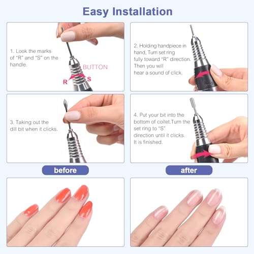 Kit de 7 brocas de pulido para uñas con forma barril miniatura 4