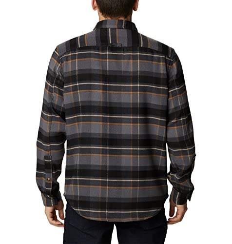 Columbia Men's Deschutes River Heavyweight Flannel, City Grey Large Multi Check, X-Large Tall #TOP1
