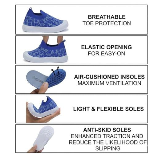 Image of Baby Choo Choo Shoes for Boys & Girls | Soft Slip-On Toddler Shoes with Whistle Heel | Breathable Knit Upper | PVC Sole | Ages 6 Months-3 Years