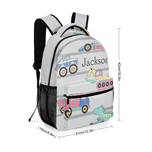 Cute Dinosaur Custom Kids Backpack, Personalized Student School Bags for Boys & Girls, Bookbags for Travel2