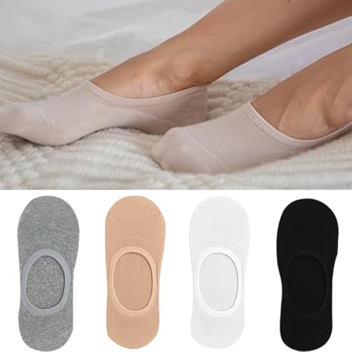 No Show Liner Socks Women - Low cut Invisible Cotton Sneaker Socks with Non Slip Grips2