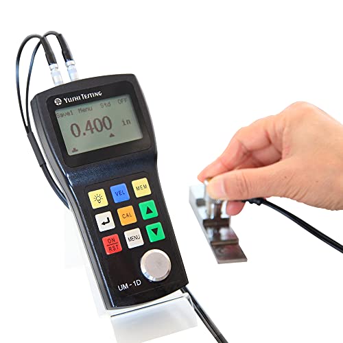Yushi Um1 Series Um-1D Handheld Portable Ultrasonic Thickness Gauge Tester Meter 0.03'' To 12'' / Pt-08 Probe/Transducer P-E & E-E (Echo-Echo) Through Paint & Coatings #TOP1