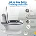Toddler Potty Training Toilet with Diatomaceous Earth Mat – Realistic Toilet for Toddlers with Lid, Splash Guard & Non-Slip Base – Baby Potty Training Toilet with Bonus Tic-Tac-Toe Play Mat