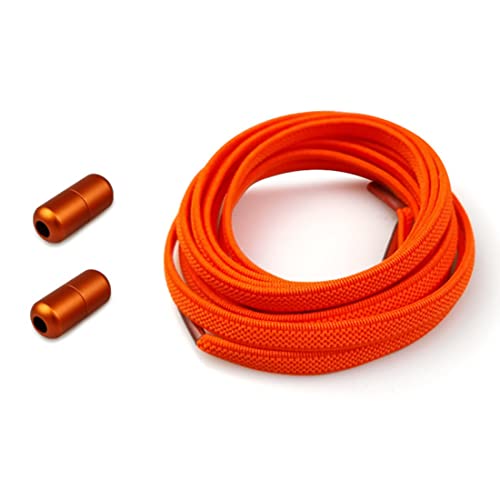 Polly Online Lacets élastiques sans nœud avec boucles en métal Taille unique pour toutes les chaussures pour adultes et enfants (Orange) Cover