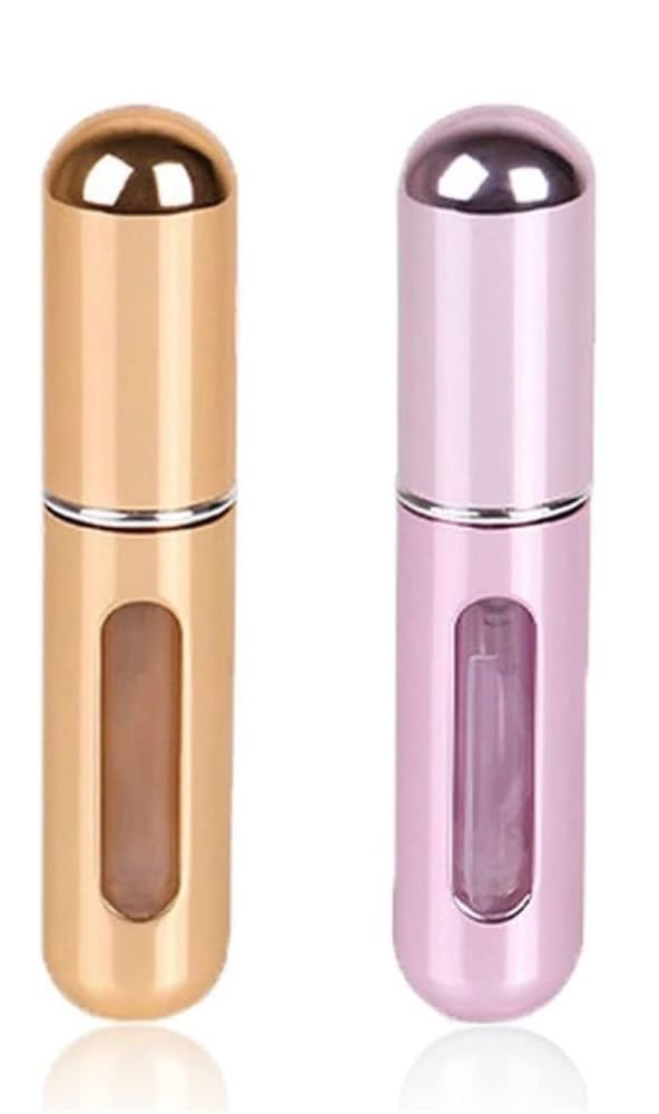 Home Brilliant Travel Mini perfume Refillable Atomizer Container, Portable Scent Pump Case, Fragrance Empty spray bottle for Traveling and Outgoing 5ml (2Pcs, Multicolor)-image-30