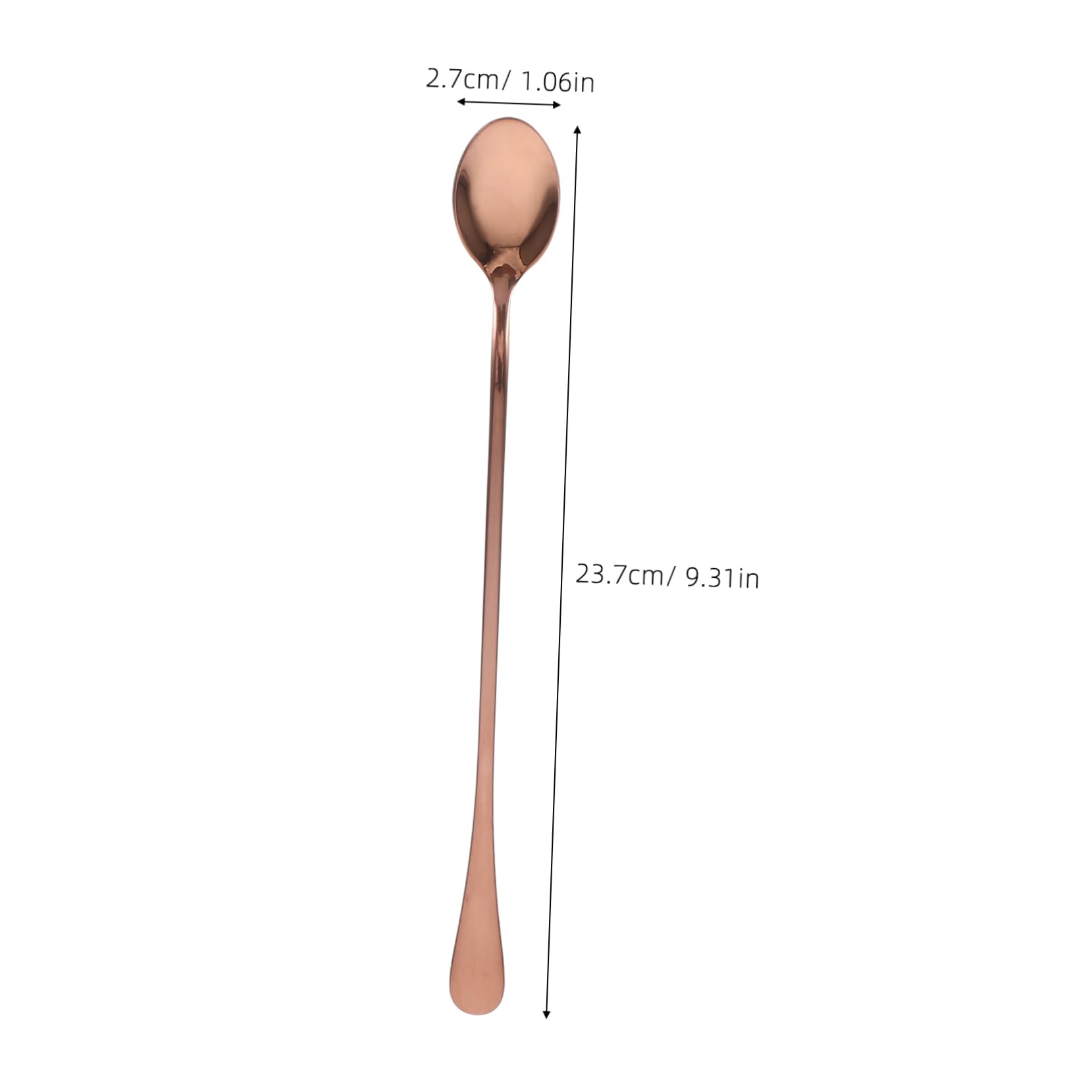 SOLUSTRE 2pcs Long Handle Ice Spoon Stainless Steel Bar Stirrer Coffee Ice Cream Afternoon Teaspoon For Coffee Tea Cocktails Bar Accessories