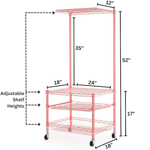 Image of DormCo Suprima Portable Mini Fridge Organizer - Pink