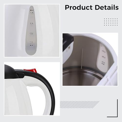 Hervidor eléctrico portátil para auto 1000ml plateado miniatura 5