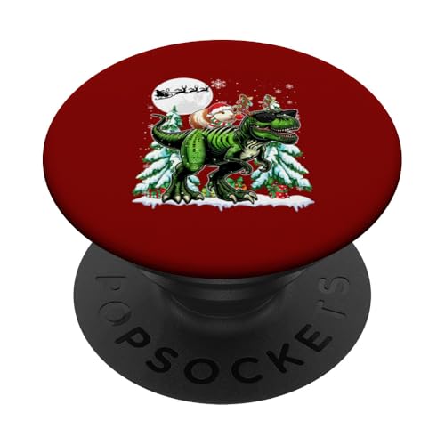 Santa guinea pig ridding t-rex reindeer christmas lights popsockets klebender popgrip