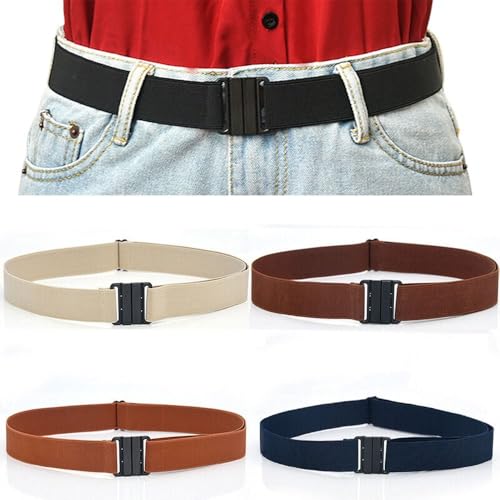 Elastic Belts Vintage Canvas Belts Stretch Waist Band Stretch Waistband Unisex(Black)4