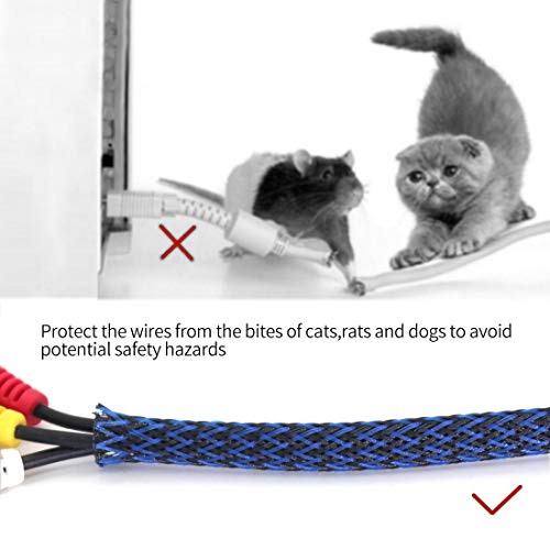 Protector de cable extensible de PET negro para proteger del perro y gato en el hogar 6
