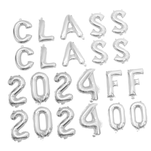 FUNNETOYU 2juegos Globos De Graduación Decoración De Fiesta De Fin De Año Globos Metalizados Para Escenarios Personalizados y Fotos