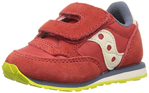 Saucony baby boys Jazz Hook & Loop Sneaker, Red/Blue/Lime, 10.5 Toddler US