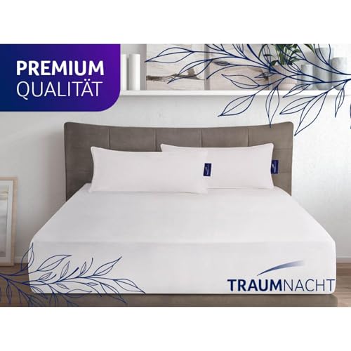 Traumnacht Green Kopfkissen-Set bestehend aus zwei Kopfkissen 40 x 80 cm, nachhaltiges Kissenset mit Bezug aus Microfaser, produziert nach deutschem Qualitätsstandard