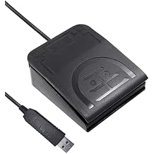 Upgraded USB Single Foot Pedal One Key Program Computer Keyboard with Five Custom Functions, Photoelectric Switch