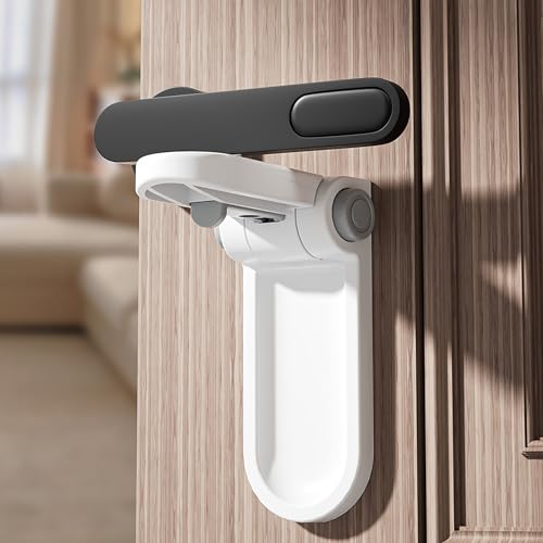 Cispree Seguridad de Puertas para Niños (Paquete de 2) - Sin Taladros Autoadesivo, Cerrojo Temporal para Bebés & Mascotas, Ideal para Cocina, Baño & Dormitorio