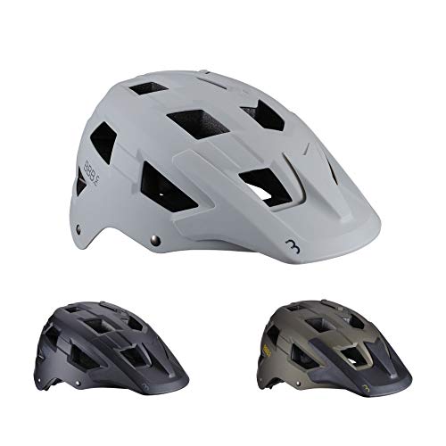 BBB Cycling Fahrradhelm Großen Visier und KameraHalterung Helm MTB, Matt Off Weiß, BHE-54, M (54-58cm) – Ansicht 1