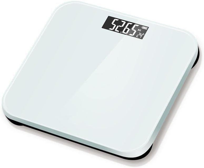 Smart Digital Weighing Scale Highly Accurate Bathroom Body Weighting Scale 180 KG Capacity with USB charger (White)