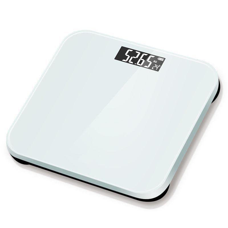 Smart Digital Weighing Scale Highly Accurate Bathroom Body Weighting Scale 180 KG Capacity with USB charger (White)