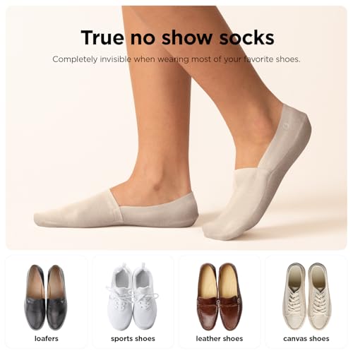 Image of Storm Empire No Show Socks 3 Pairs for Women and Men, Non Slip, Low Cut Liner, Invisible, Loafer, Sneaker, Flats, Boat Socks