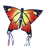 CIM Cometa de Mariposa - Butterfly Orange- Cometa de una Sola línea para niños Mayores de 3 años...