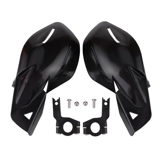 GOOFIT Paramanos Moto, 22mm Protector Manillar Motocross Aluminio Universal para Pit Bike Off-Road Scooter ATV Quad Pocket Bike Ciclomotor Negro