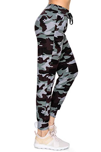ALWAYS Women Camo Jogger Pants - Super Skinny Fit Lightweight Premium Soft Stretch Drawstrings Pockets Pants 1850 L - image 3