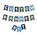 Custom Banner Kit Bunting Laser Cut Felt & Letters Customizable Length - Blues