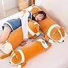 SNOWOLF Shiba Inu Plush Pillow Stuffed Animal Dog Cute Corgi Akita Soft Toy Comfort Cushion Gifts for Girls Boys (Sleeping, 80cm/31.5inch) #5