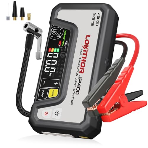 Image of LOKITHOR JP400 Jump Starter with Air Compressor for 8.5L Gas /6.5L Diesel
