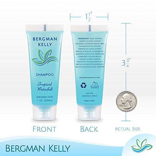 Bergman Kelly Travel Shampoo And Conditioner Set (1 Fl Oz, 100 Pieces, Tropical Waterfall), Delight Your Guests With An Invigorating And Refreshing Hotel Toiletries And Guest Hospitality In Bulk #TOP2