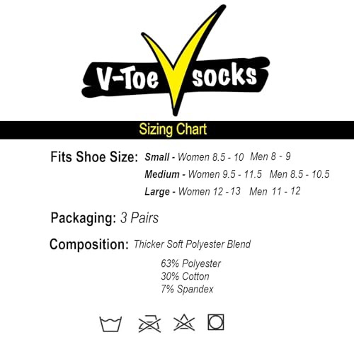 V-Toe Thick Quality Ankle Flip-Flop Socks - Tabi Split Toe Men Women Japanese 3 Pack3