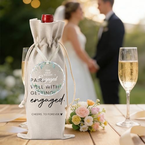 Image of FBCCZEY First Betrothed Engaged Engagement Gifts for Couples Her | Engagement Party Decorations for Engaged Couple Wine Bag Our First Betrothed Acrylic Ornament 2026