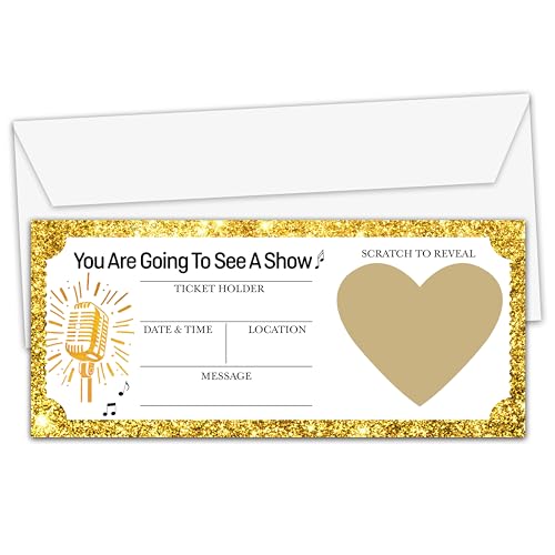 Foosproea Concert Ticket - DIY Event Ticket Scratch Off Card - Surprise Show Ticket Gifts for Show...
