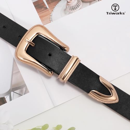 Women Leather Belt Fashion Leather Waist Belt for Pants Jean Ladies Western Leather Belt2