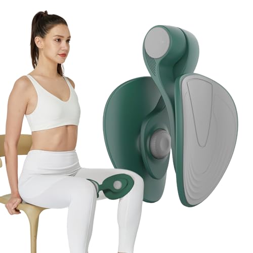 ZONRIBIN Thigh Trainer, Inner Thigh Exerciser, Pelvic Floor Muscle Training, Home Workout Equipment (Dark Green)