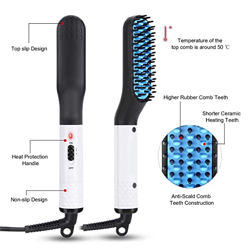 Cepillo eléctrico para barba multifuncional con peines antiestáticos miniatura 5