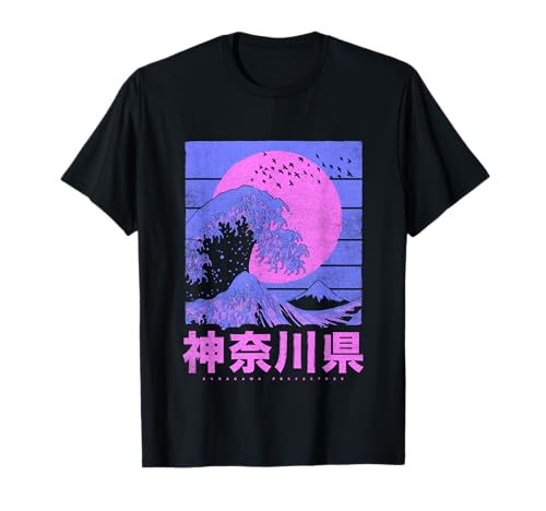 Pop Art Bandera Japón Honshu Japanese Wave Off Kanagawa Camiseta