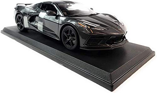 2020 Chevy Corvette C8 1:18 Scale Diecast Model Display Toy Car in Box (Grey)